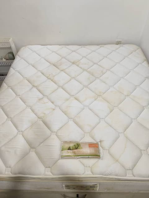 The same mattress after Mr Clean & Clean cleaned it